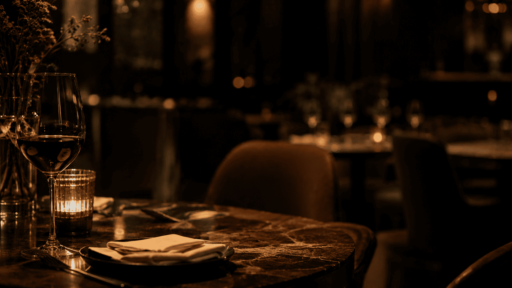 Basilico dining room at night